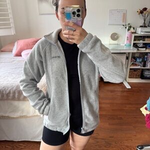 Columbia Gray Full-Zip Fleece Jacket